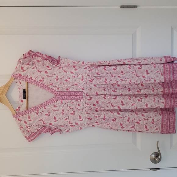 Vineyard Vines Nora Pintuck Dress, Size S, Pink, White & Purple - Picture 6 of 11